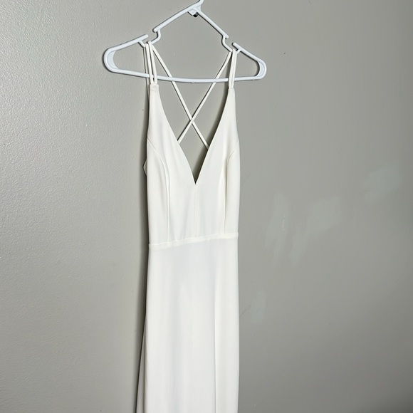 Lulu’s All This Allure White Strappy Backless Mermaid Dress - Picture 3 of 5